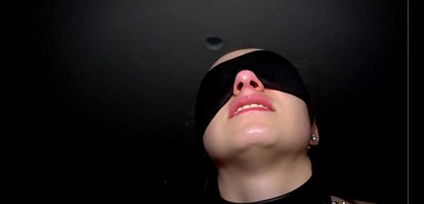  Training Of Slut-Young Slave Girl Is Blindfolded, Bound and Forced To Suck Cock, Get Fucked, Spanked, Nipples Tortured and made to cum over and over again